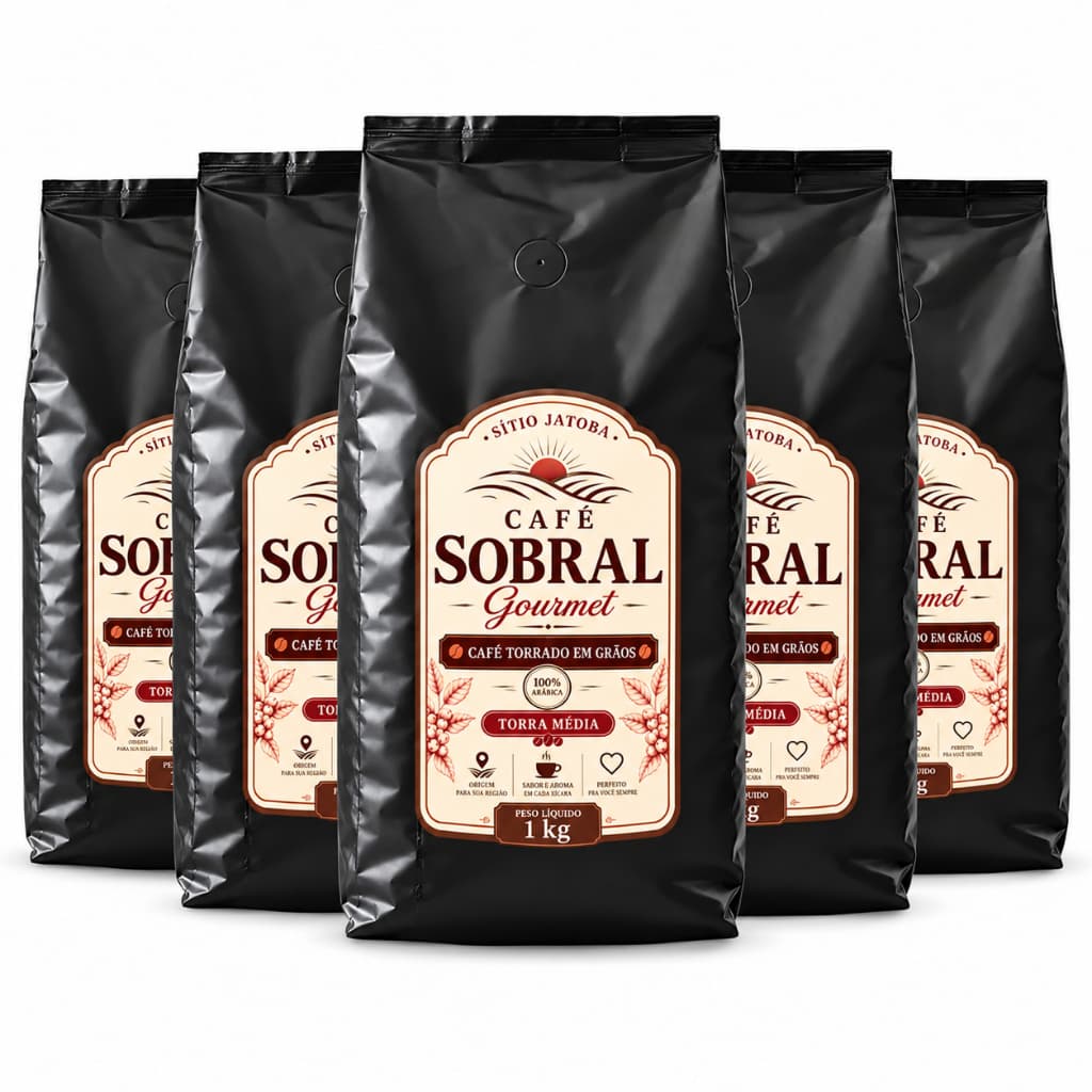 Kit 5kg Café Gourmet em Grãos 100% Arábica Torra Média