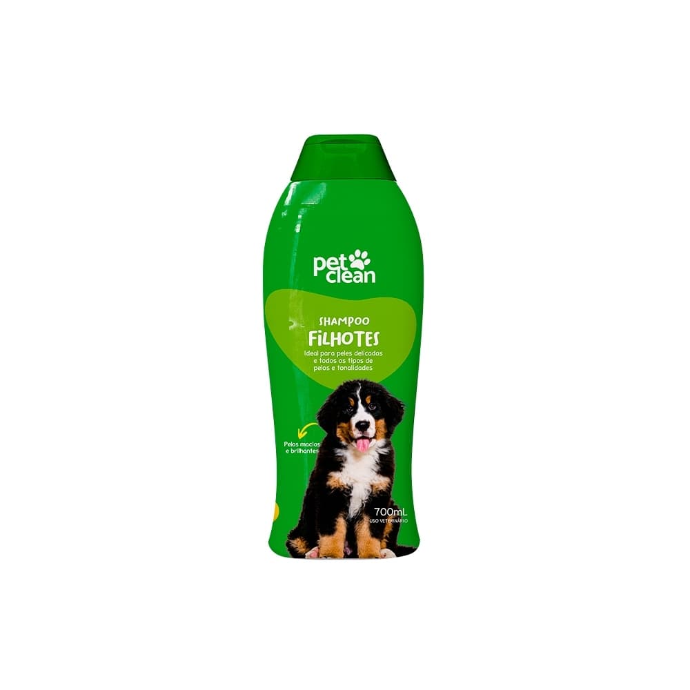 Shampoo e Condicionador 2 em 1 Pet Clean para Filhotes 500ml Shampoo Pet Banho Filhote Limpa e Condiciona