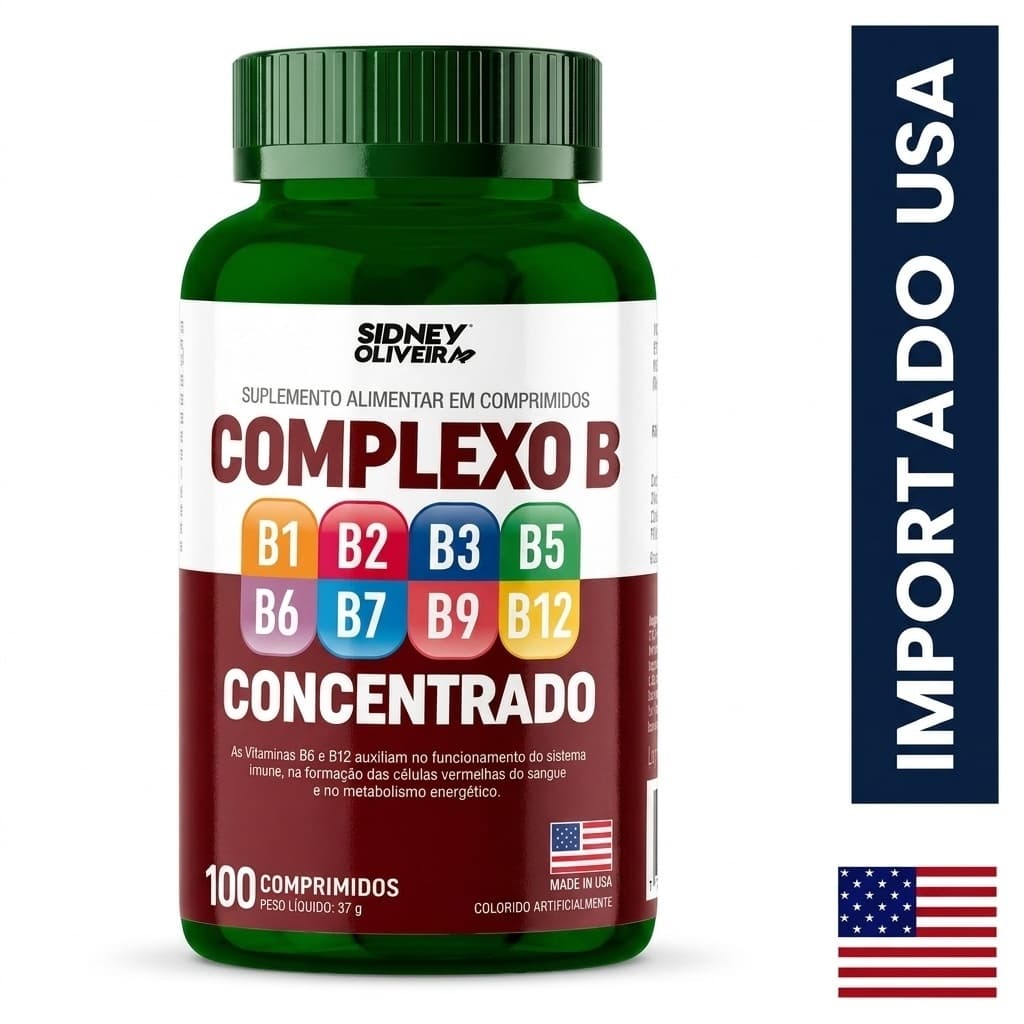 Vitamina B12 Concentrado C/100 Comprimidos MADE IN USA Suplemento Alimentar Sidney Oliveira