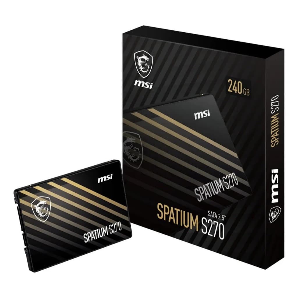 SSD MSI Spatium S270 SATA 2.5" 240GB HD Externo Interno Preto