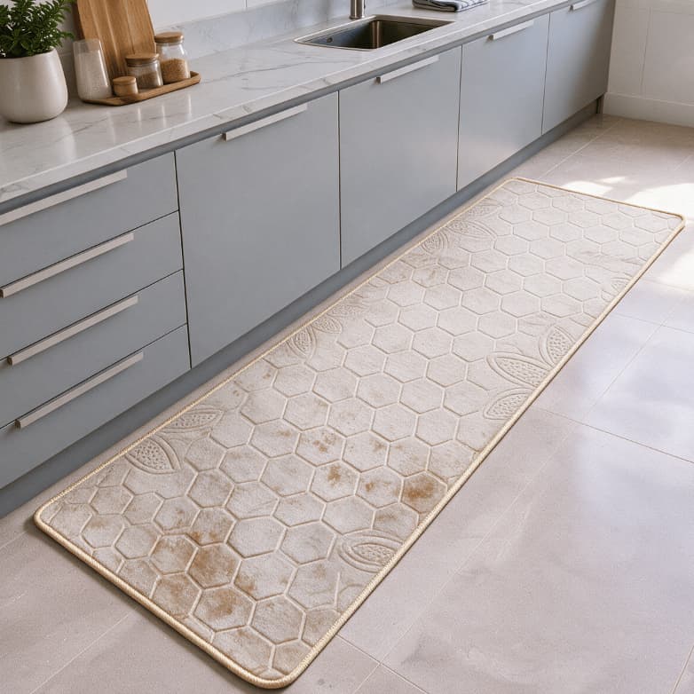 Tapete Passadeira Indiana 2,00x0,60m Corredor Cozinha Sala Quarto Antiderrapante Luxo Decorativo