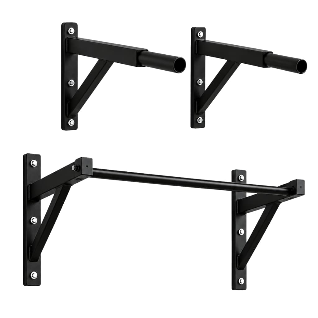 Kit 2 em 1 Barra Fixa + Barra Paralela de Parede Academia Musculação Calistenia Treino Funcional Completo