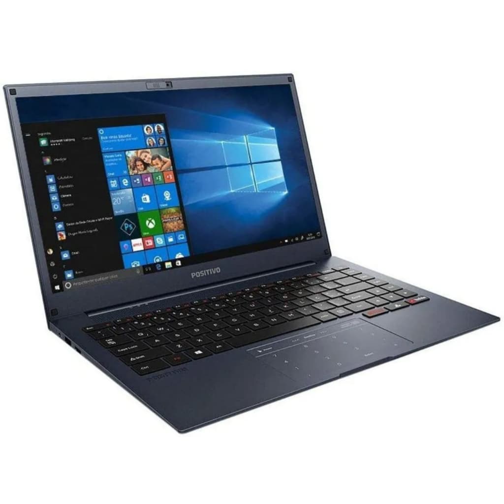 Notebook Positivo Motion Preto 14"intel Atom 4gb RAM Armz 64gb windows 10 pacote escritório