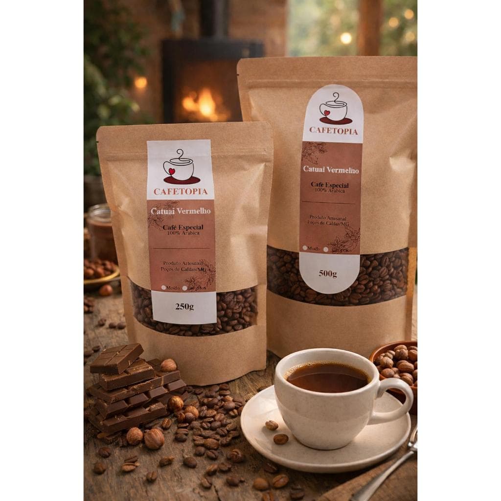 Café Especial Catuaí Vermelho em Grãos ou Moído | TORRA MÉDIA | Produção Própria | Torra Fresca | Moagem Fresca