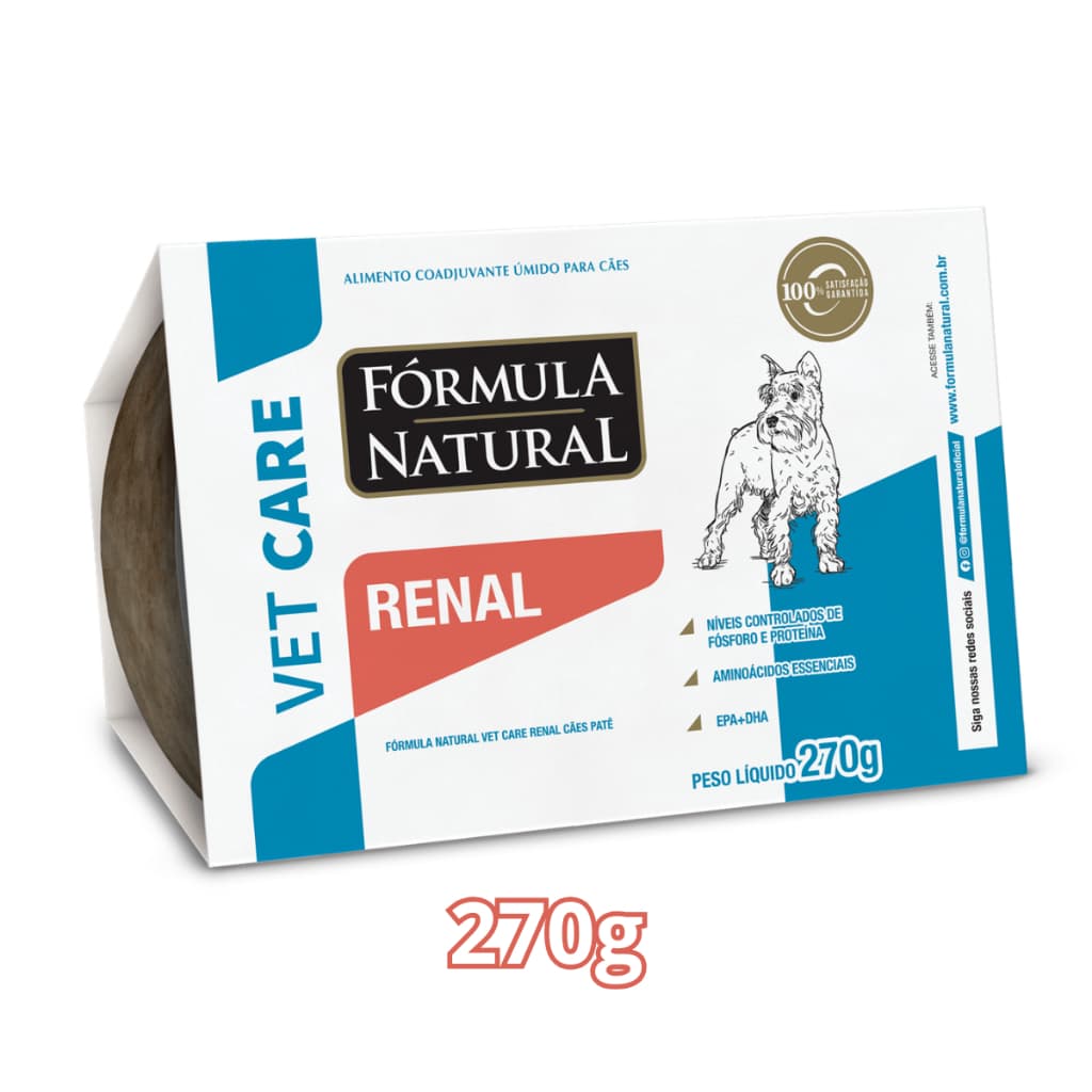 Ração Úmida Fórmula Natural Vet Care Renal Ração Úmida Cães 270g