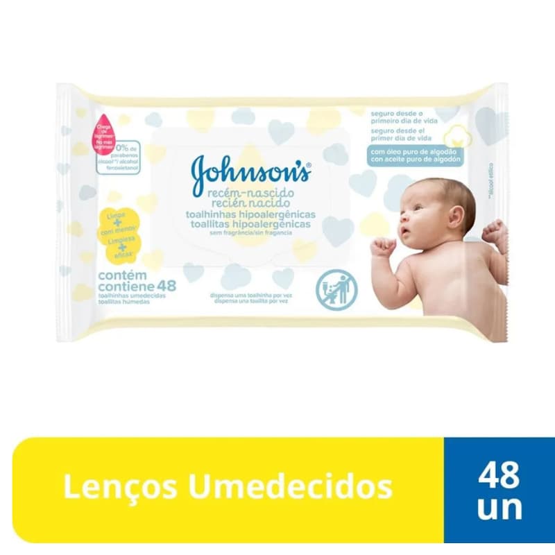 Lenço Umidecido Johnsons RN 48 un