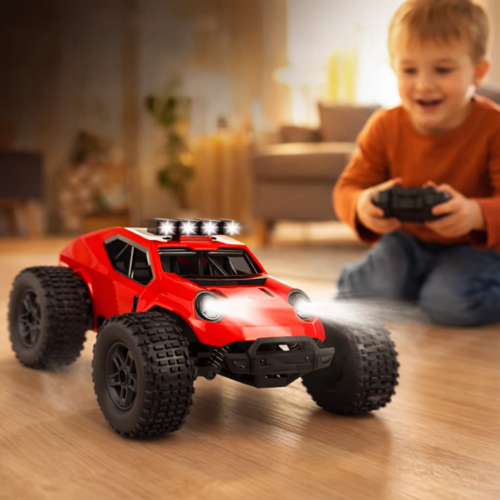 Carrinho Controle Remoto Infantil 4x4 Off Road lanterna LED Recarregável Monster Truck Menino