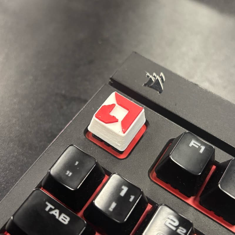 keycap tecla AMD para teclado mecânico