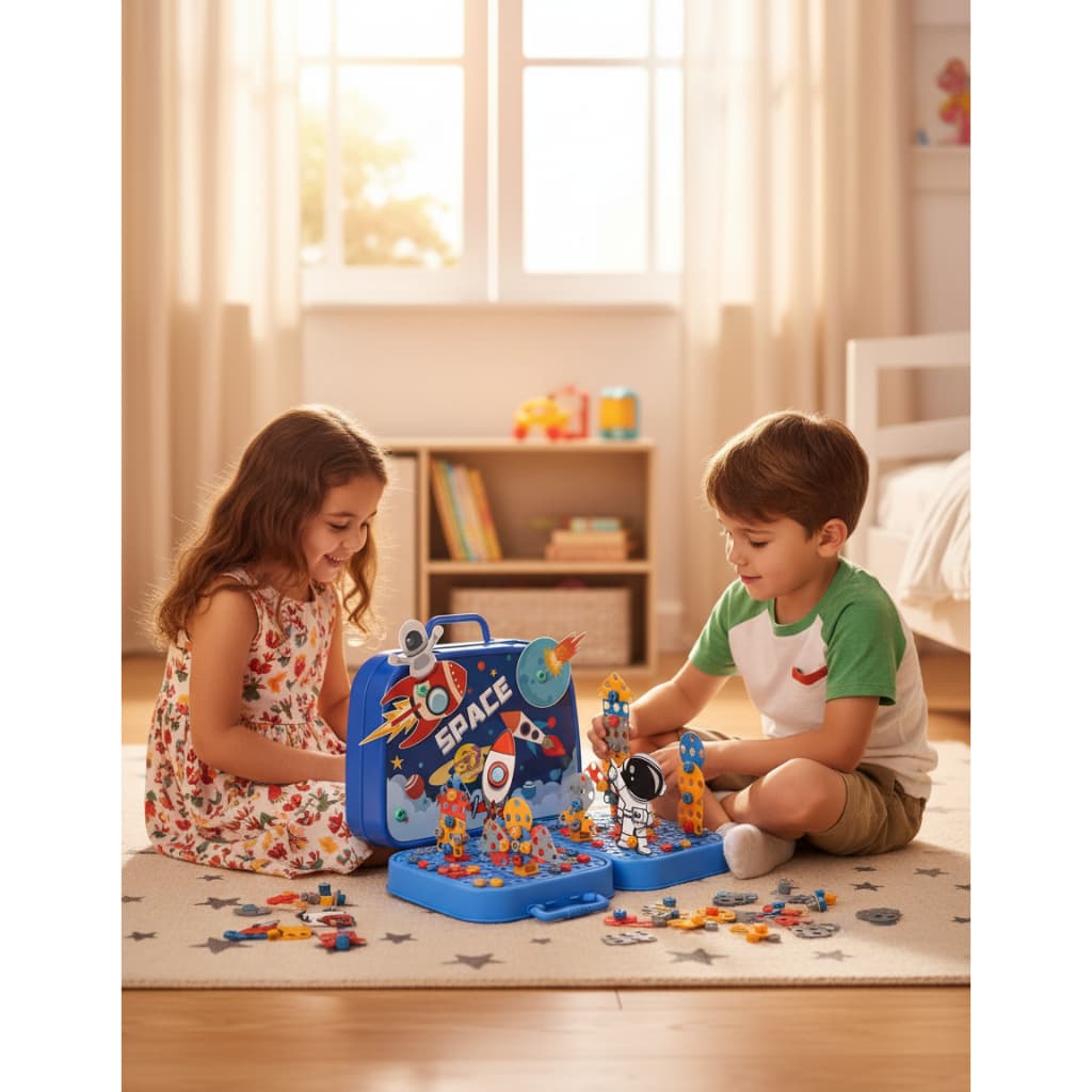 Maleta Educativa Infantil Monta e Desmonta Brinquedo Didático brinquedo educativo maleta de montagem