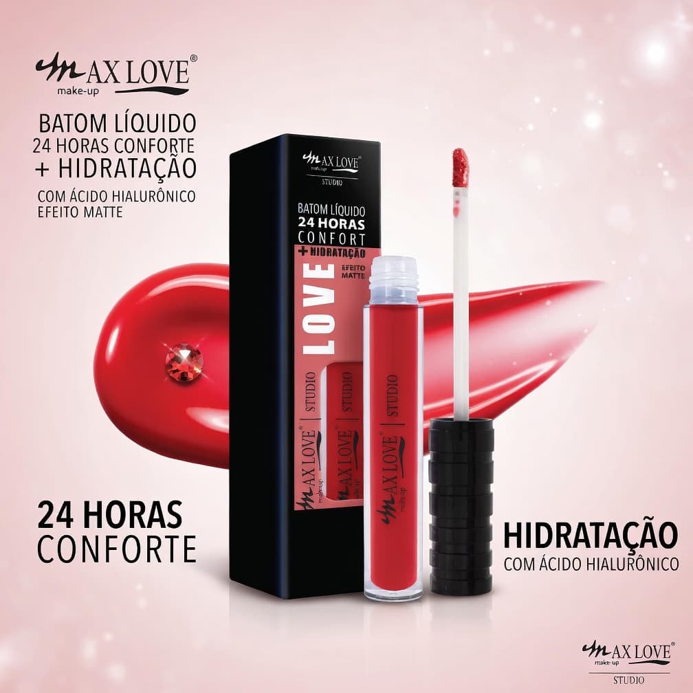 Batom Liquido 24 e 30h Matte Hidratante - Escolha as Cores Mais Modernas e Monte o Seu Kit - Atacado