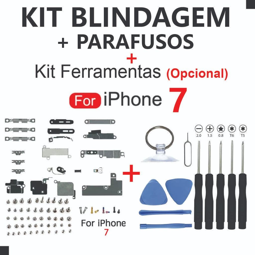 Blindagem 7 7g + Parafusos Interno Completo + Kit Ferramentas