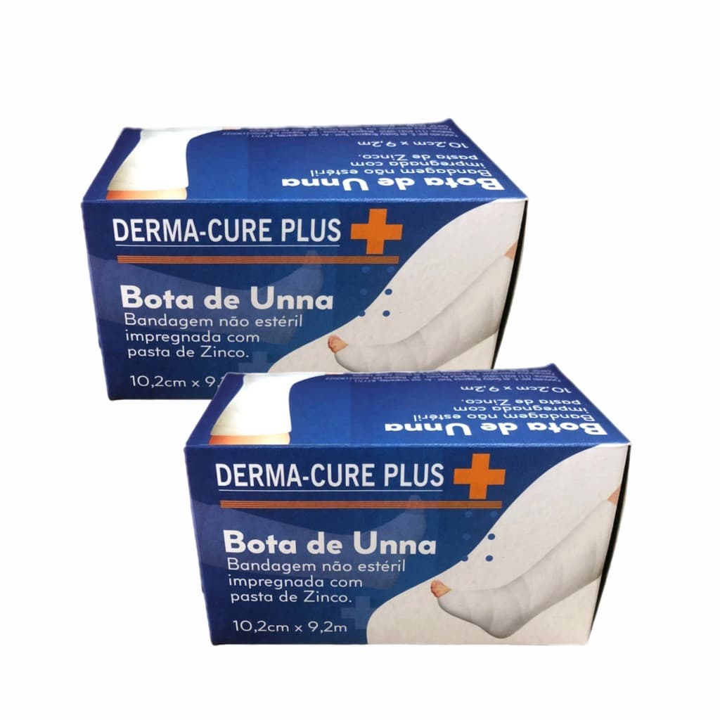 Kit 2 Bota de Unna Derma Cure Plus 10,2cm x 9m - Curativo para Úlcera Venosa