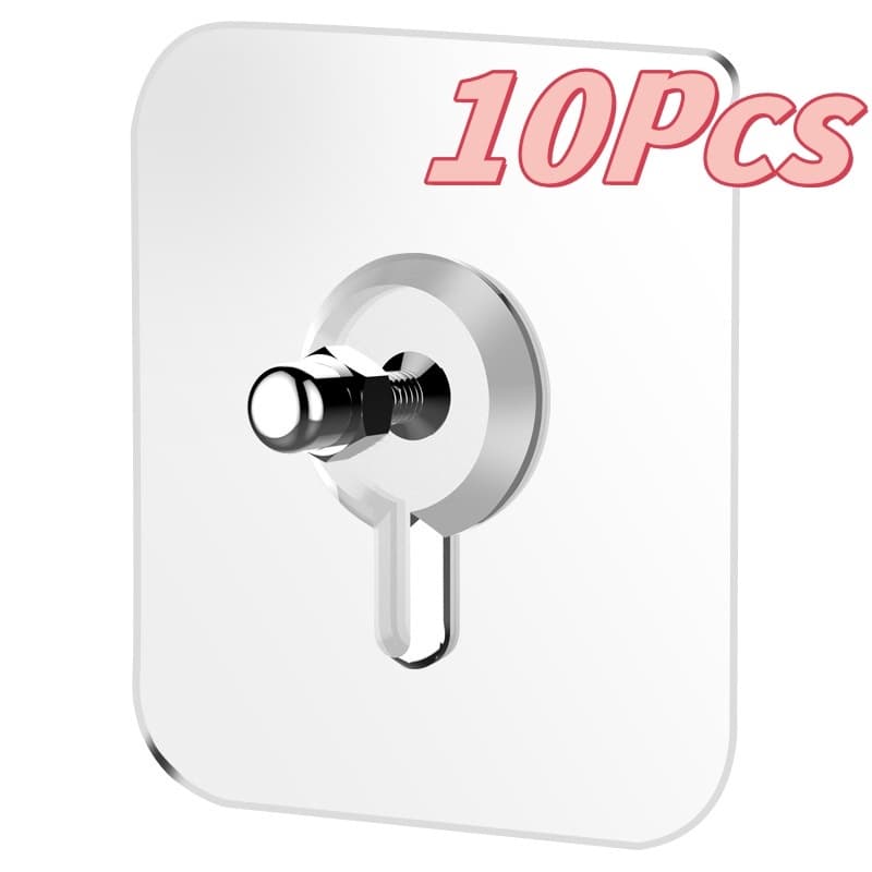 10 Kit 8Mm Gancho De Parede Adesivo Multiuso Para Pendurar Quadros UtensíLios De Cozinha Banheiros