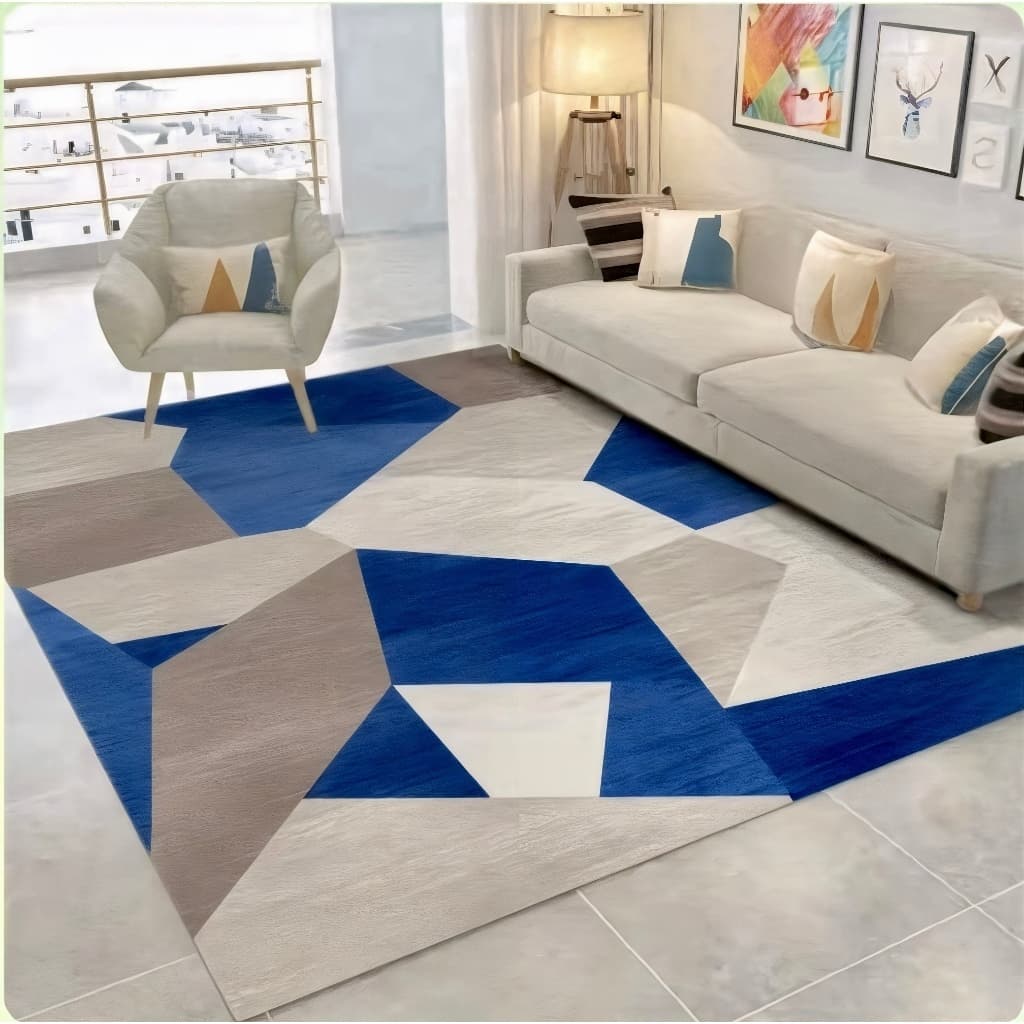 Tapete Belga Estampado Antiderrapante 1,00m x 1,50m Para Sala Quarto Escritório - LANÇAMENTO!