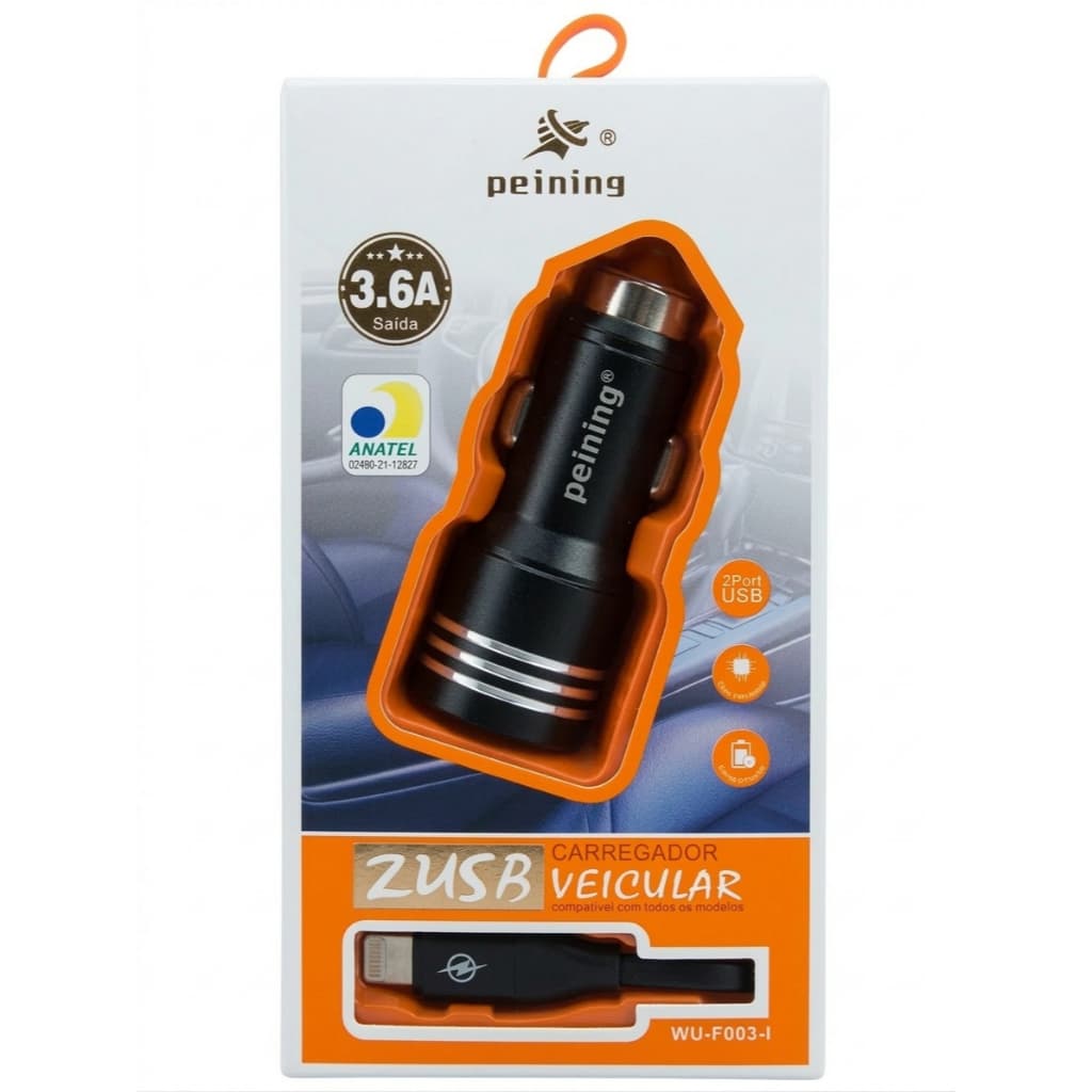 Carregador Veicular 2 USB 3.6A
