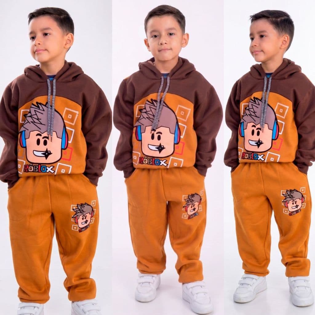 Conjunto Infantil Roblox Menino Moletom 2 a 8 anos