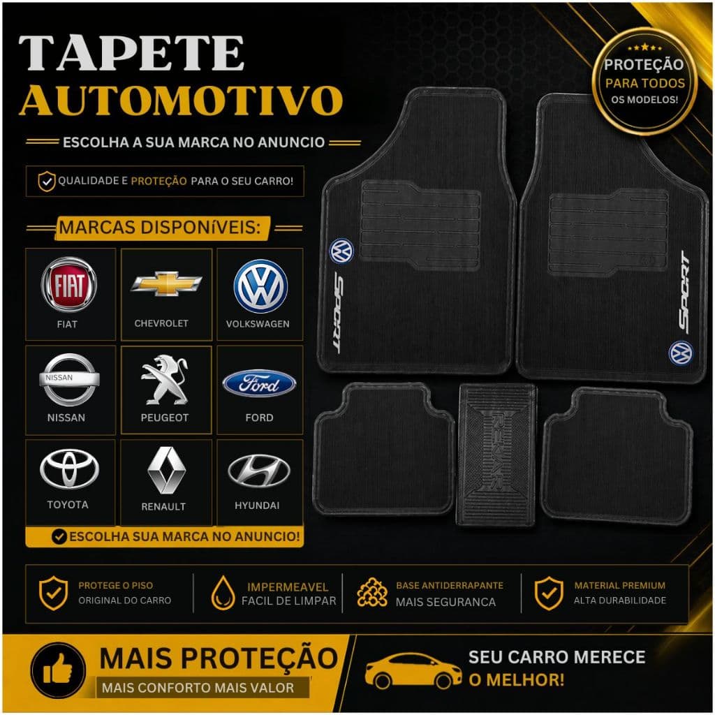 Tapete Automotivo Universal Várias Marcas