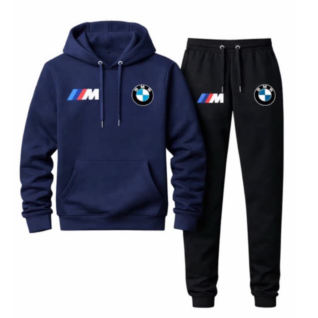 Conjunto de Moletom Estampado BMW M Performance Estilo Esportivo Inverno Luxo kit Premium Blusa de Frio Inverno