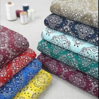 Tecido Tricoline 100% Algodão Estampa Bandana - Patchwork, Artesanato e Costura