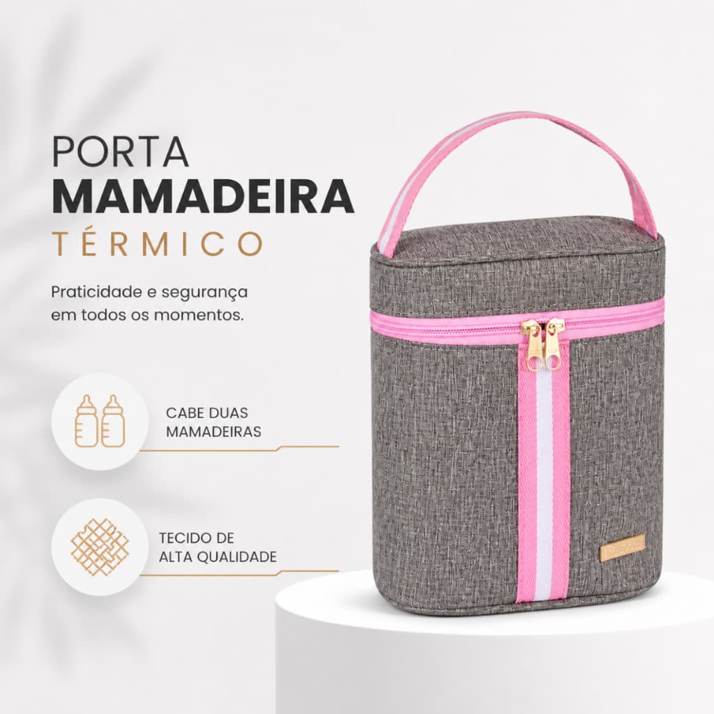 Porta Mamadeira Térmico Bebê Infantil AMOR