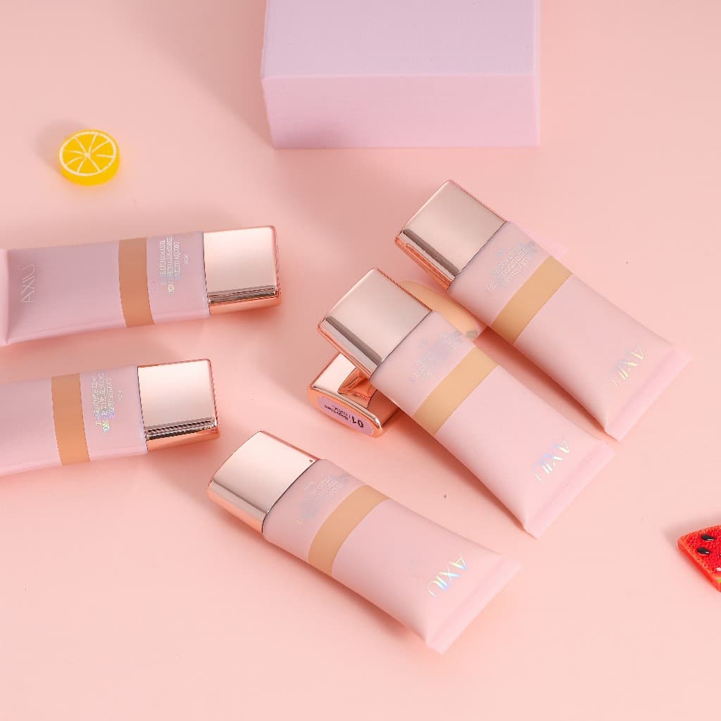 🌸AXIU🌸 Base Líquida com Efeito Glow Textura Leve Longa Duração para pele seca e normal 5.12