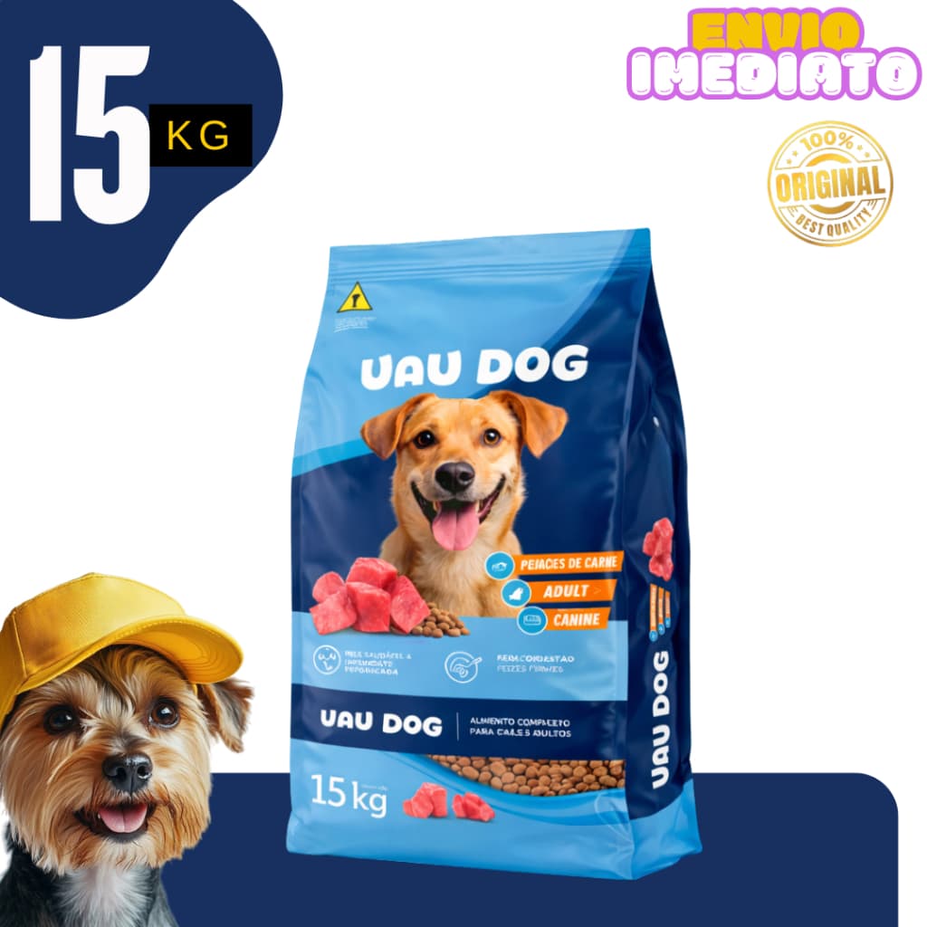 Ração para Cachorro Adultos 15kg sabor carne - Envio Imediato