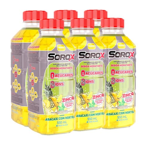Pack com 6 - Sorox Abacaxi com Hortelã 550mL