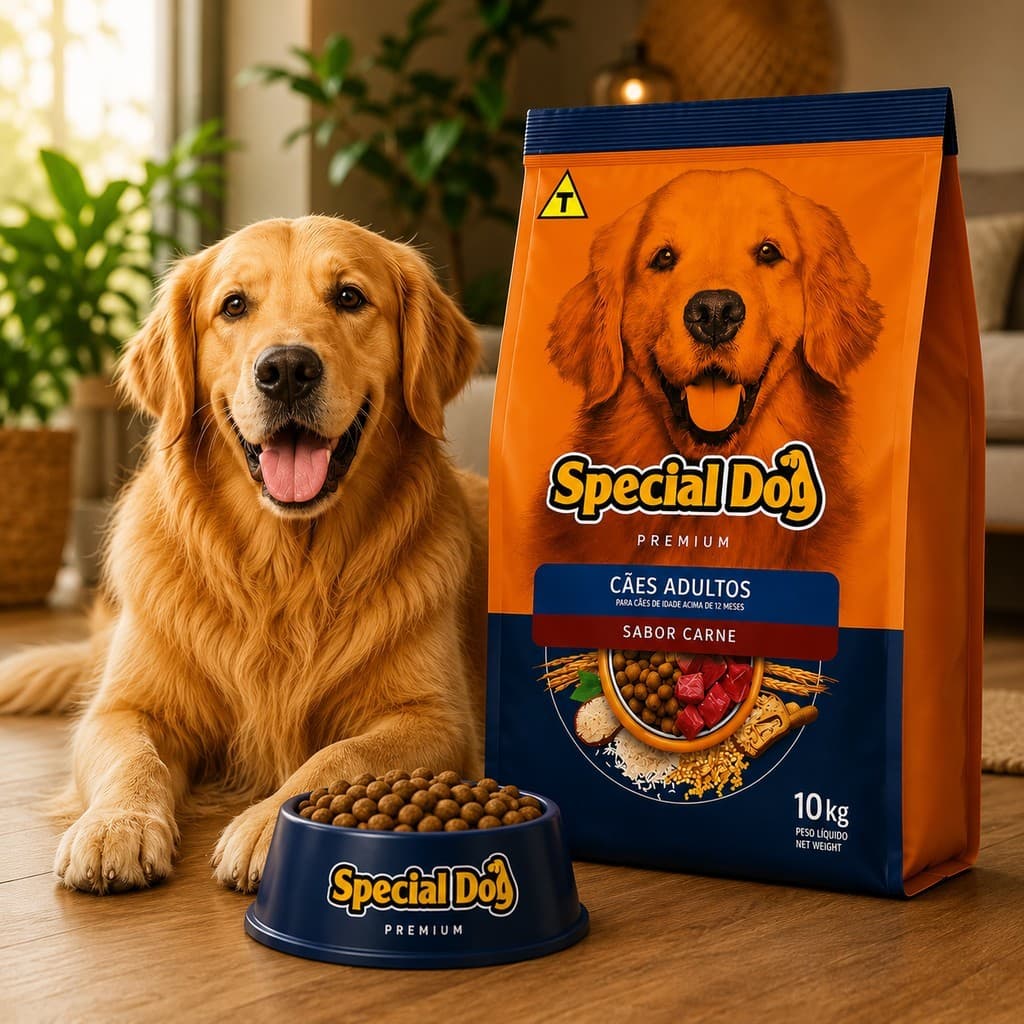 Para Cachorro 10kg Special Dog Adulto Sabor Carne 21% Proteína