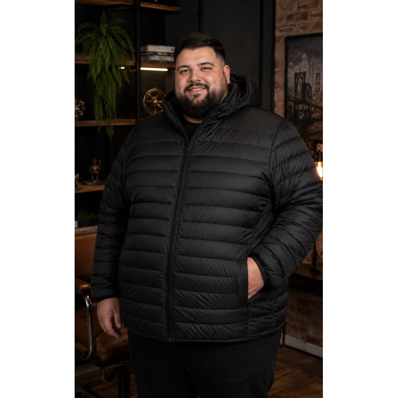 jáqueta puffer Plus size Masculina | Bobojaco básica