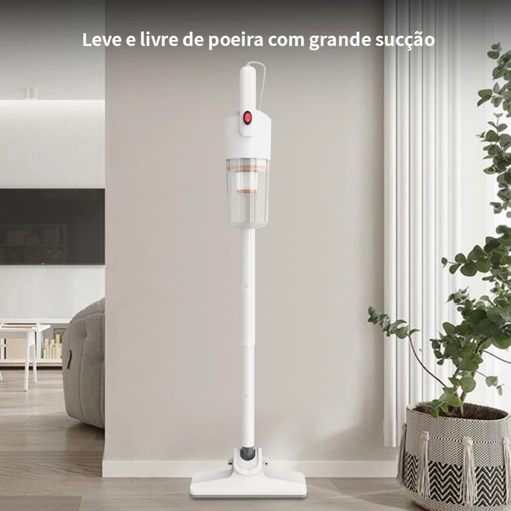 Aspirador de Pó Vertical Com Fio,Sucção Potente,Limpeza Profunda,Filtro HEPA Lavável,Ideal para Casas e Apartamentos