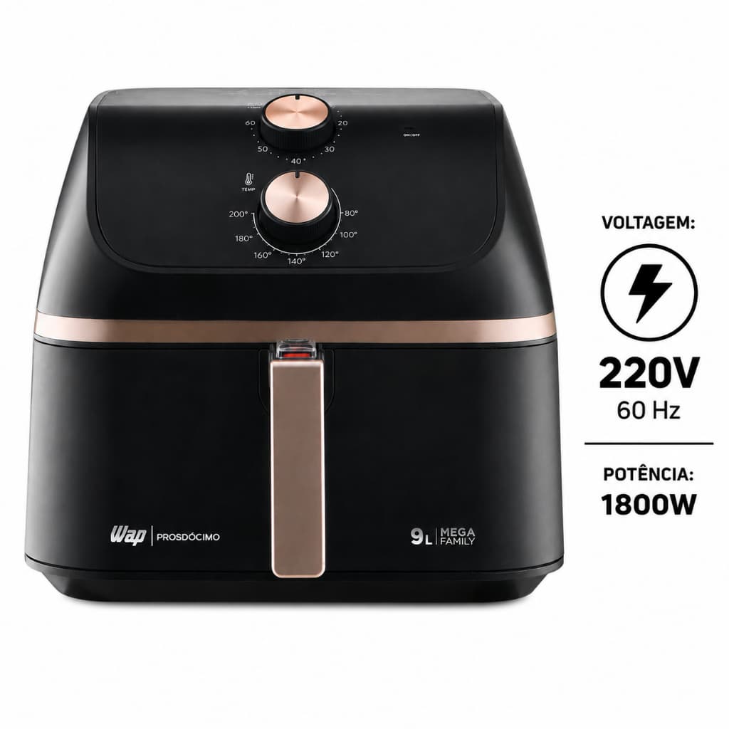 Fritadeira Elétrica Sem Óleo WAP 220V AirFry Mega WAFM9 9L 1900W