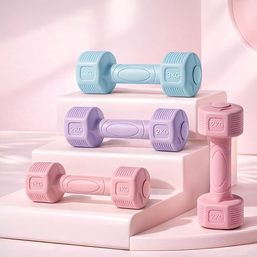 Kit 3 Pares Halteres 1kg 2kg 3kg Neoprene Fitness Musculação Academia Exercício Treino Em Casa Top