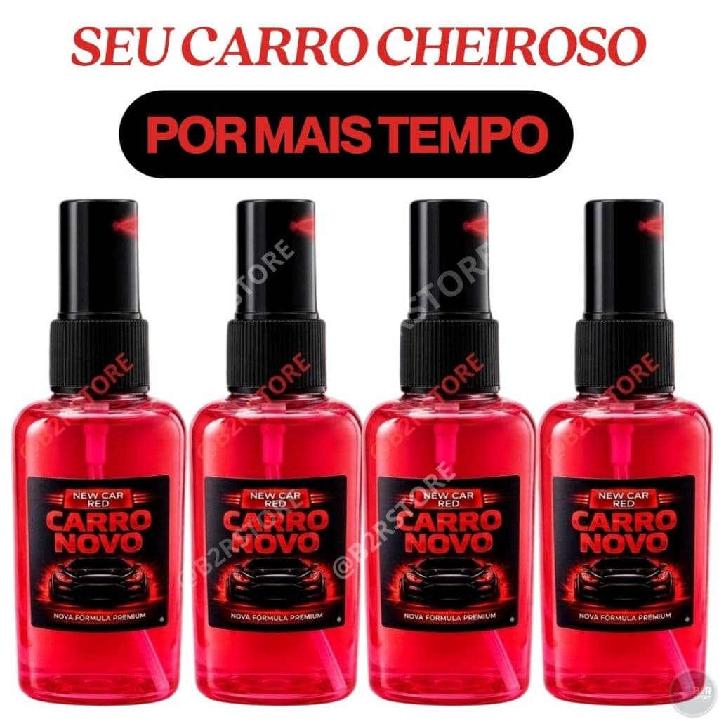 KIT AROMATIZADOR DE CARRO Aromatizante Carro Spray Cheiro de Carro Novo Alta Fixação 60ml Premium