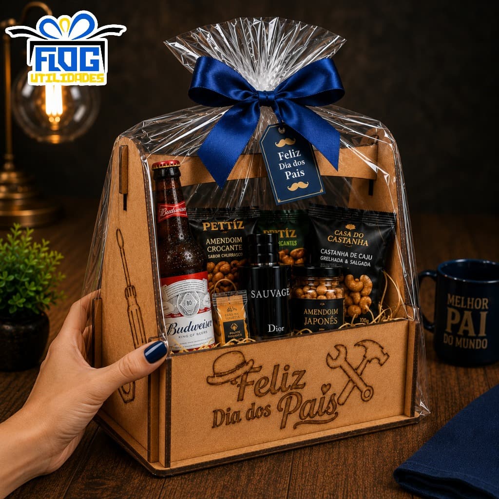 Kit Caixa De Ferramentas - Cesta / Caixa De Presente Em MDF - Lembrancinha Decorativa Dia Dos pais  / caixa de presente