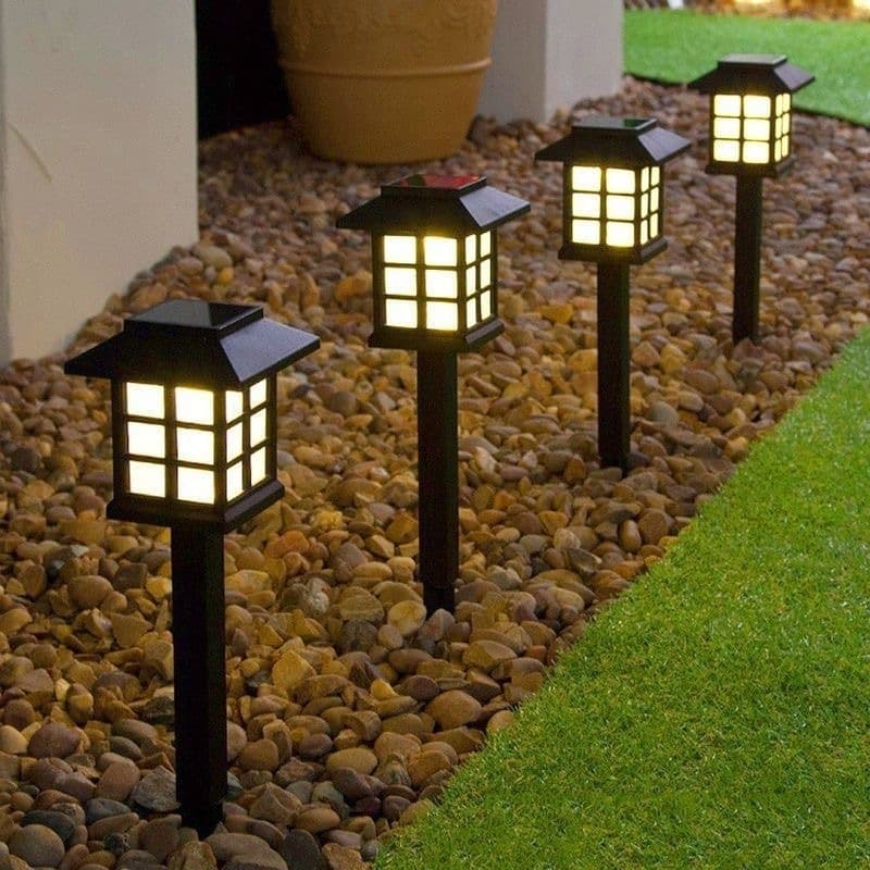 Luminária Solar Espeto Jardim Led Cazinha | Kit 2/4 /6 Unidades À Prova D'água Decoração Externa