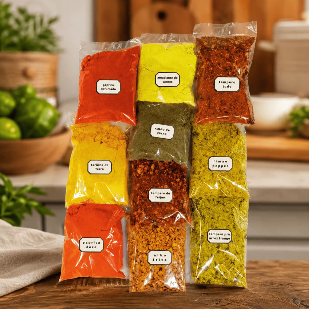 temperos Naturais PREMIUM kit 10 temperos naturais e condimento