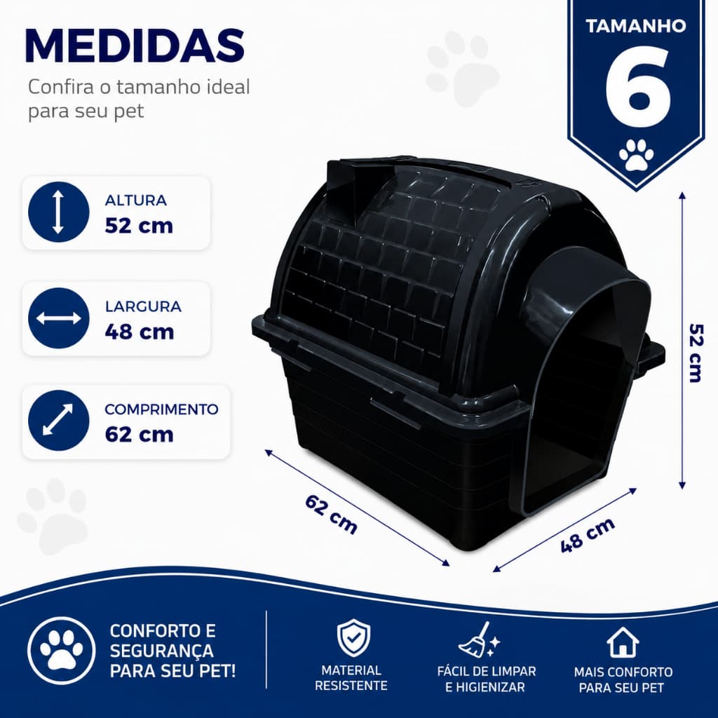 Casinha Furacão Pet  Casa Iglu - N6 Plastico Reforçado