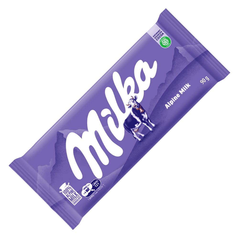 Chocolate Milka Alpine Milk 90g Chocolate ao Leite Importado Original
