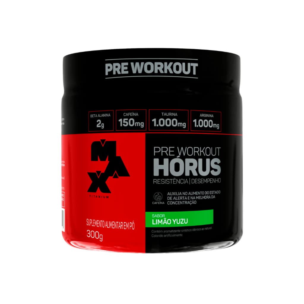 Pré Treino Hórus 300g - Max Titanium - Pré Workout