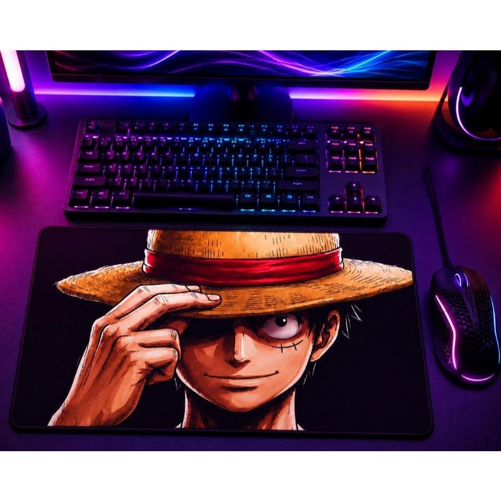 mousepad _gamer _anime_Luff personalizado_ 20x30_20x20 grande antiderrapante_ pc notebook_ gamer