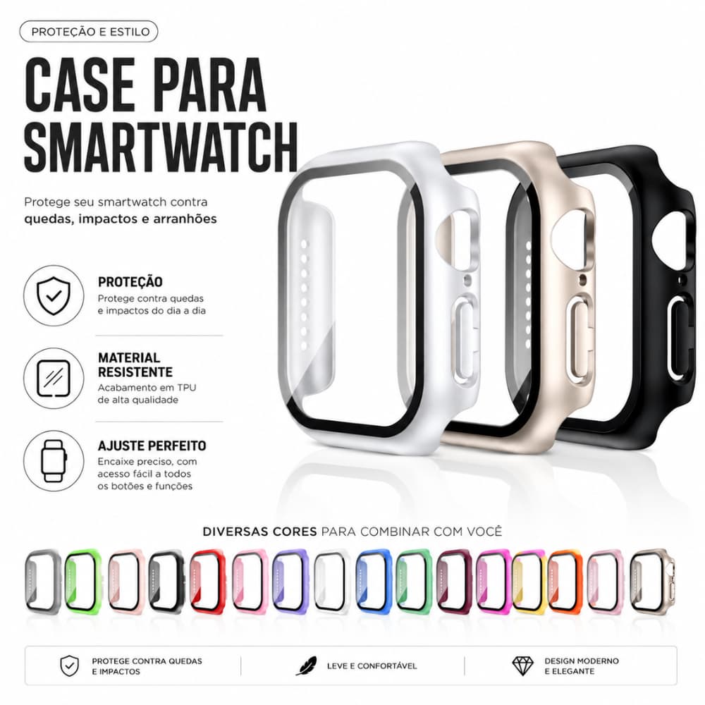 Capa Case Capinha Película APPLE WATCH 11 10 9 8 7 6 5 4 3 2 SE 38mm 40mm 41mm 42mm 44mm 45mm 46mm