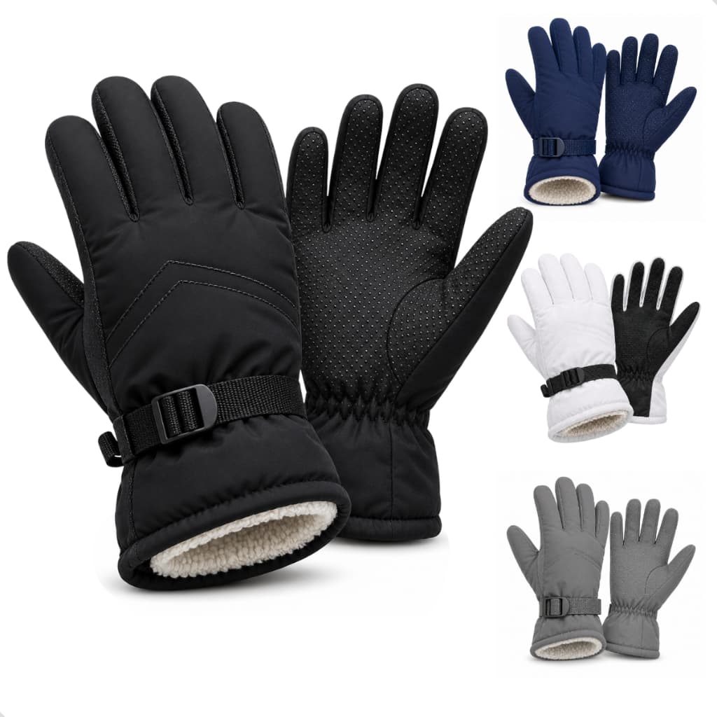 Luva Motoqueiro C/ Forro Quente Motociclista Impermeável Pelinho p/ Frio Moto Bike Viagens