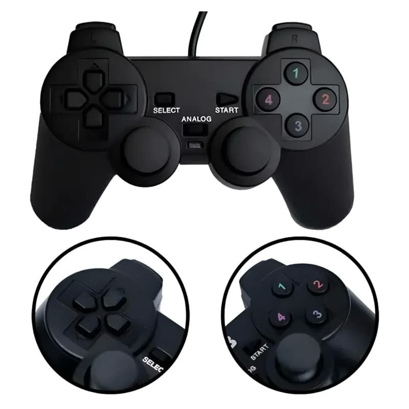 controle joystick USB Para PC Gamer Com Fio Analógico Compatível Windows video game