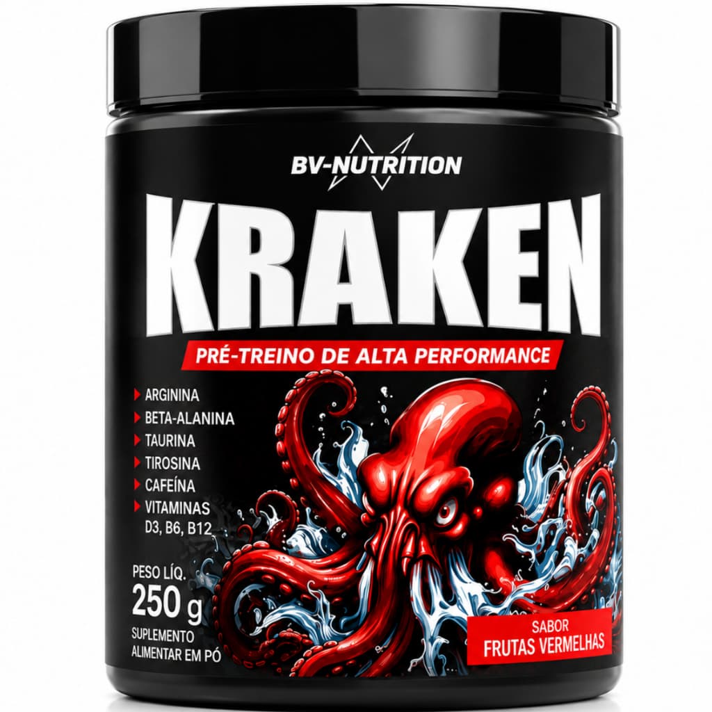 Kraken Pré-Treino Original – Rende até 71 Doses