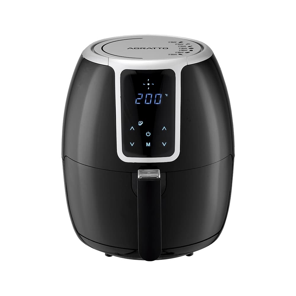 Fritadeira Elétrica Air Fryer Agratto Supremma Digital 3,6L 1400W 127V Preta Sem Óleo Original