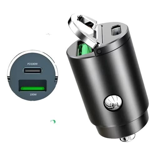 Carregador Veicular Mini QC3.0 Pd 200w Usb-c/usb