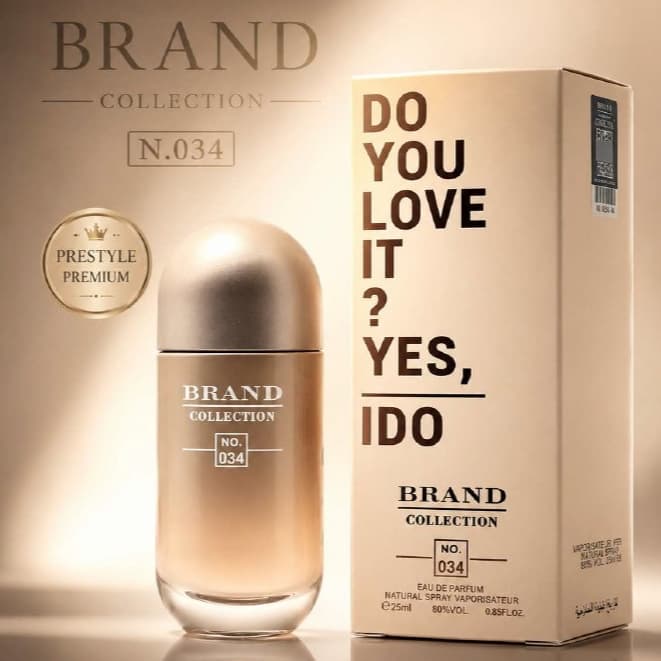 Perfume Brand Collection N 034 25ml Feminino EDP Alta Fixação Inspirado Importado Luxo Premium Quali