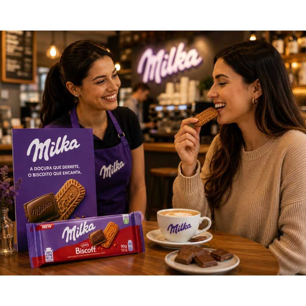 Chocolate Milka Biscoff 90g Original | Chocolate Suíço com Biscoito Lotus | Importado
