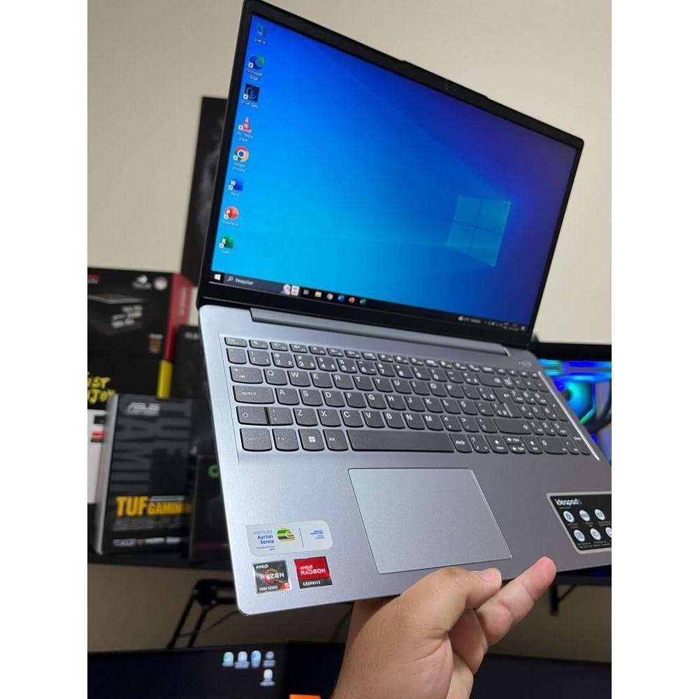 Notebook Lenovo Ryzen 5-5500U, 12GB, 256GB SSD, 15.6 Notebook Rápido para Trabalho e Estudos