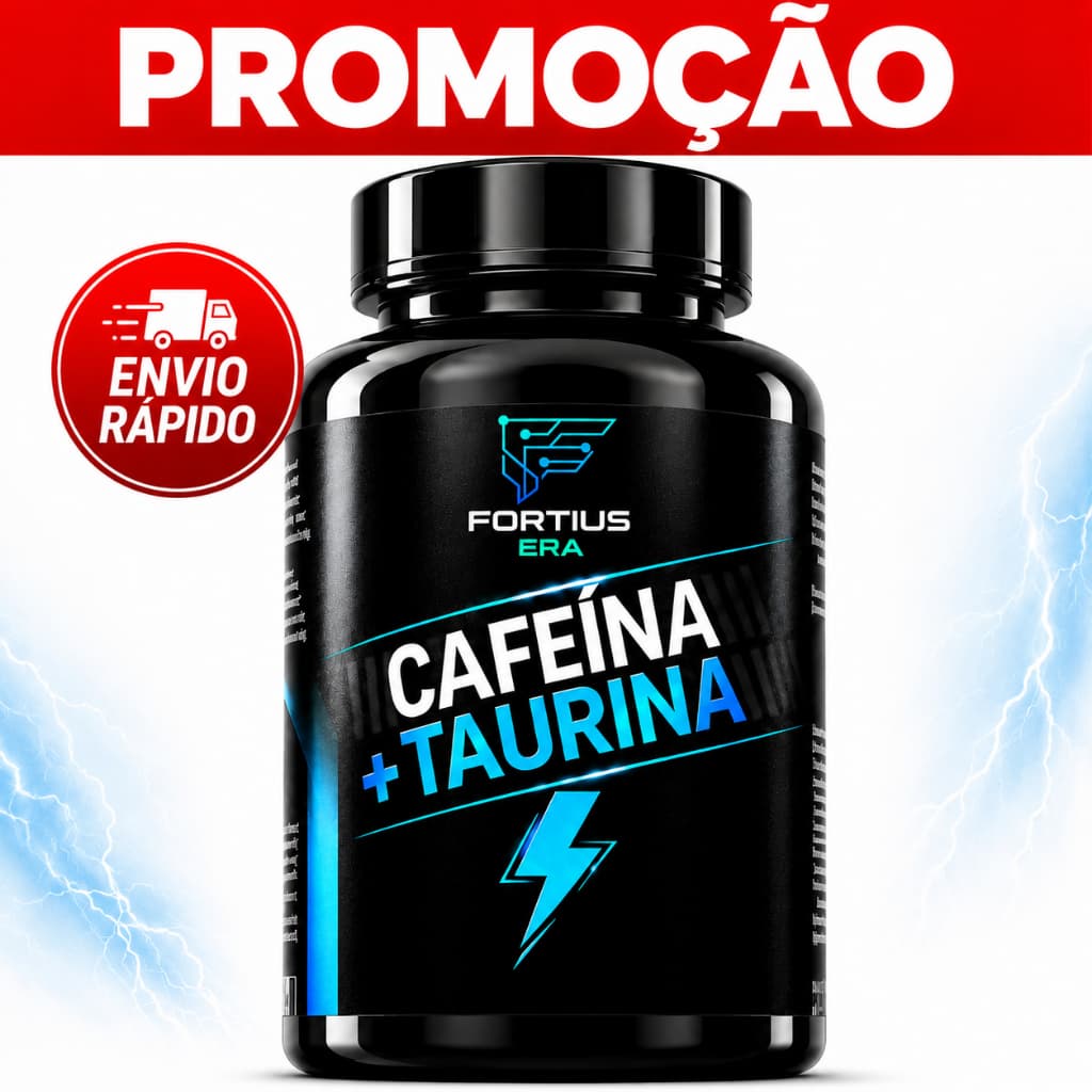 Cafeína + Taurina 120 Comprimidos Termogênico Pré Treino Suplemento Alimentar Fortius Era